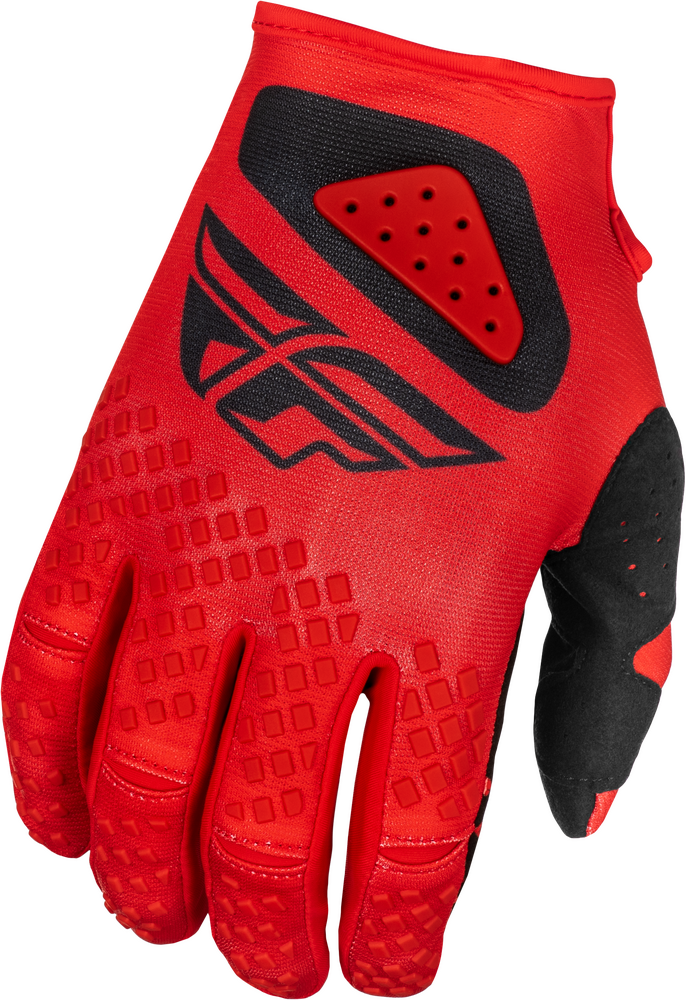 Fly Racing Kinetic Center Gloves — Red/Black