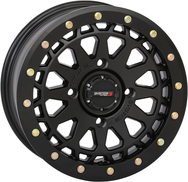 SYSTEM 3 SB6 BL WHEEL 15X7 4+3 (+10MM) 4/156 MATTE BLACK
