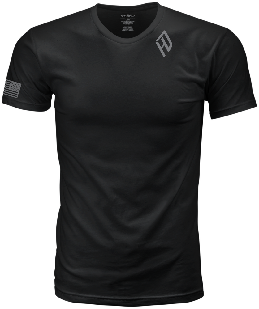 Harddrive Shield Tee — Black/White