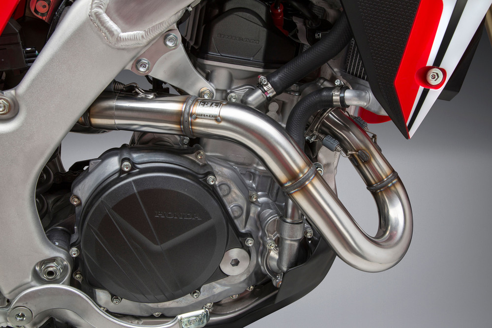 YOSHIMURA RS-9 HEADER/CANISTER/END CAP EXHAUST DUAL SLIP-ON SS-AL-CF