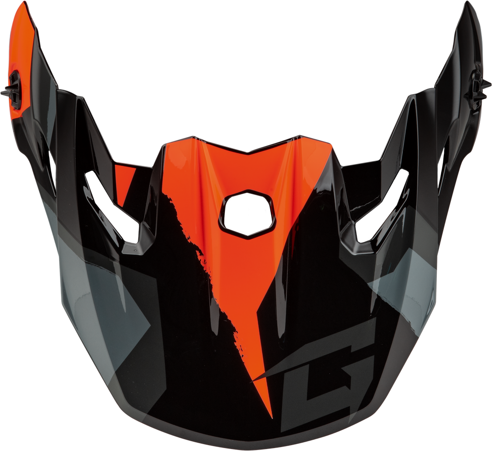 GMAX MX-96 SPLINTER VISOR W/SCREWS BLACK/ORANGE
