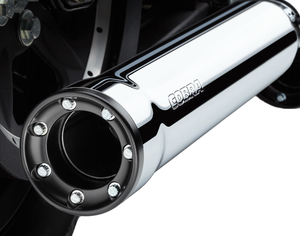 Cobra 3" Rpt Slip-Ons Chrome Flh/Flt 95-16