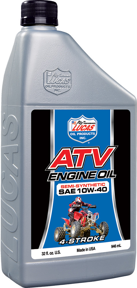 LUCAS SEMI-SYNTHETIC ATV ENGINE OIL 10W-40 QT