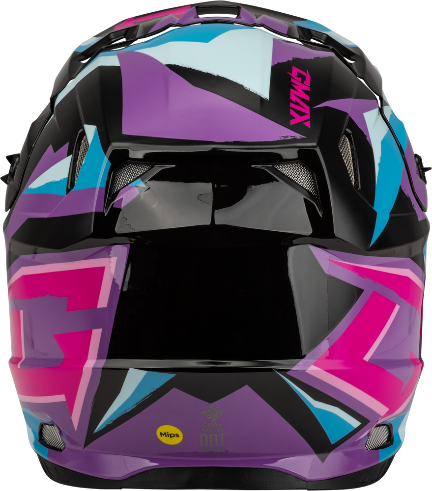 GMAX MX-96 SPLINTER HELMET BLACK/PURPLE/BLUE 2X