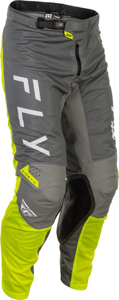 Fly Racing 2025.5 Kinetic Mesh Center Pants — Grey/White/HI-VIS