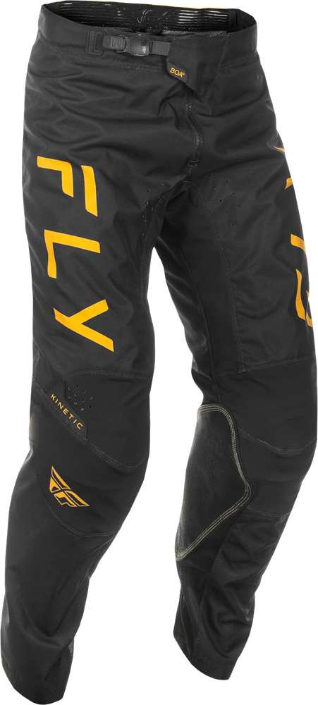 Fly Racing Kinetic Center Pant — Black/Gold