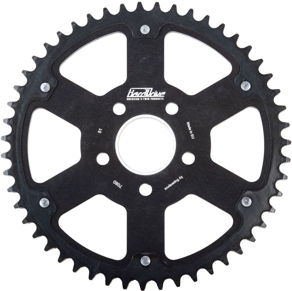 HARDDRIVE CARBON TOOTH SPROCKET 51T BLACK / BLACK  84-22