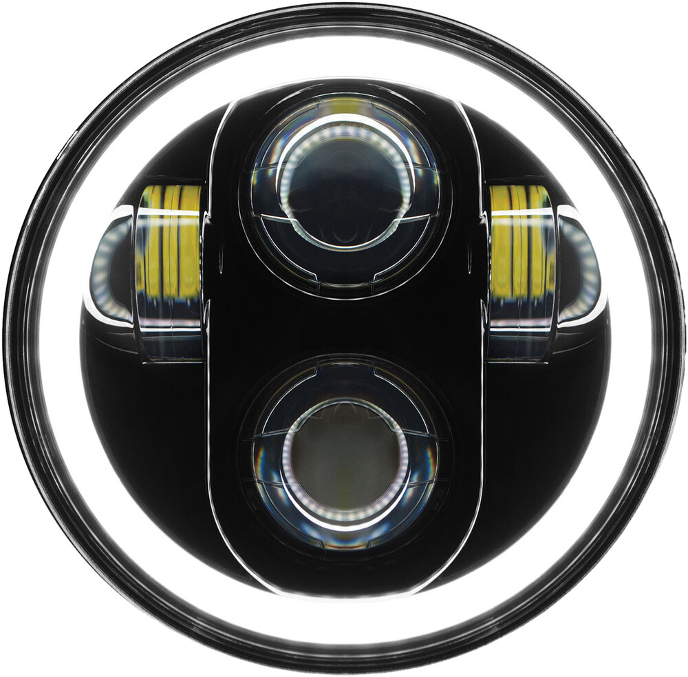 5 3/4" LED HEADLIGHT WITH FULL HALO BLACK