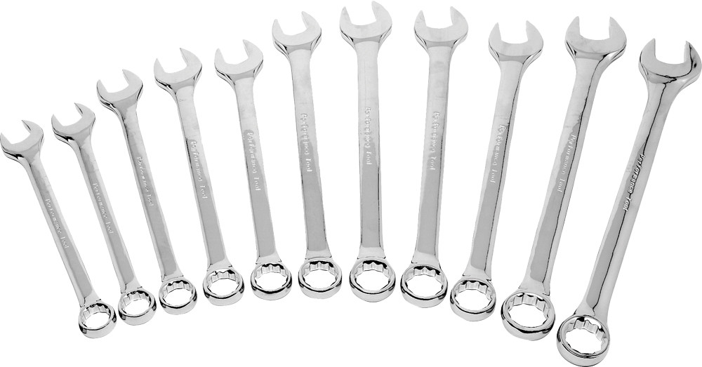 PERFORMANCE TOOL 11 PC SAE COMBO WRENCH SET