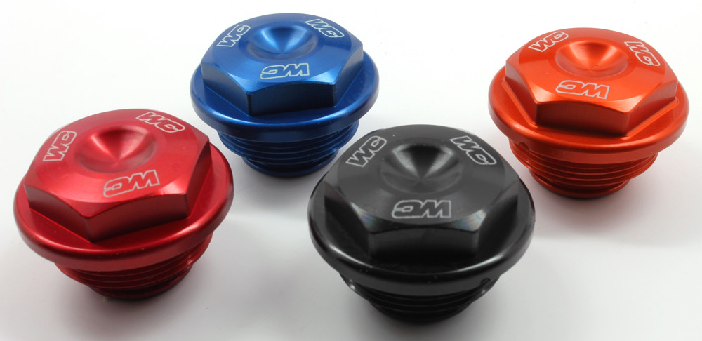 WORKS REAR BRAKE COVER BLUE