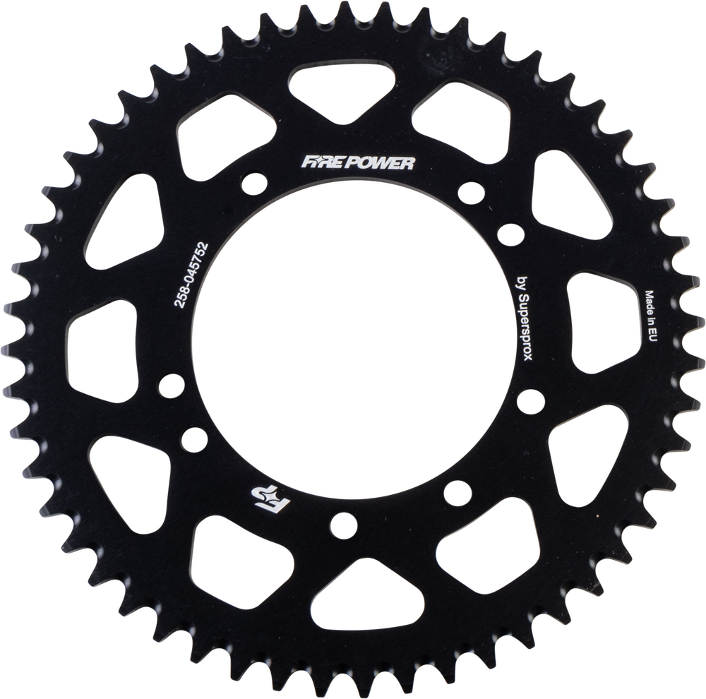 FIRE POWER REAR SPROCKET ALUMINUM 52T BLK