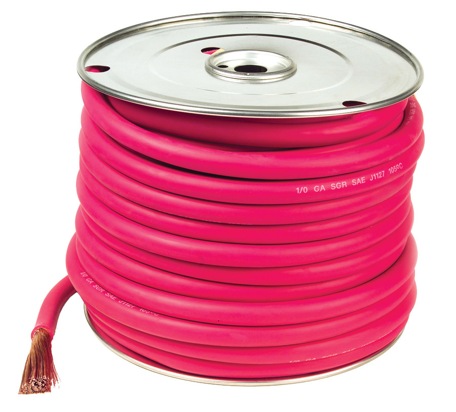 GROTE BATTERY CABLE 4 GA 25' RED