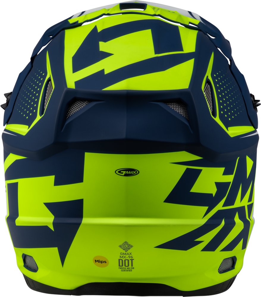 GMAX MX-96 502 HELMET MATTE BLUE/GREEN  XL