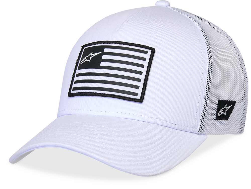 Alpinestars Flag Snapback Hat — White/White