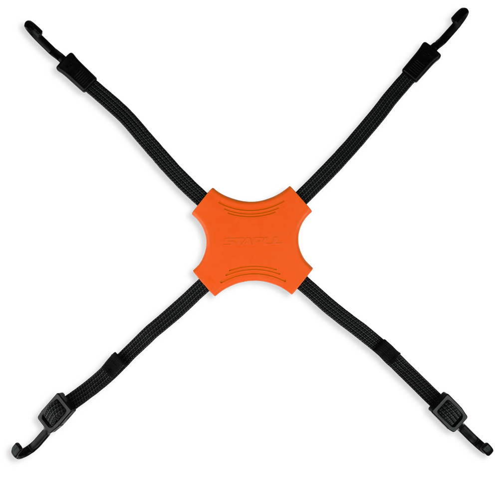 Tack Strap 4-Way Bungee 2/Pk Orange
