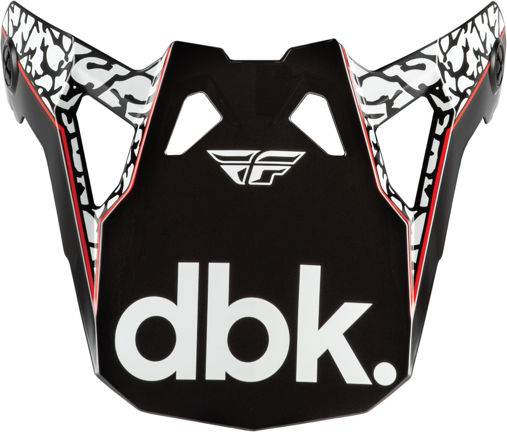 Fly Racing 2026 Formula CP DBK Visor — Black/White/Red