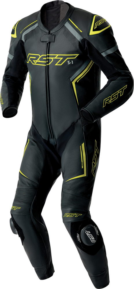 RST S1 D3O Suit BLK/Gry/Flo Yel Leather LG