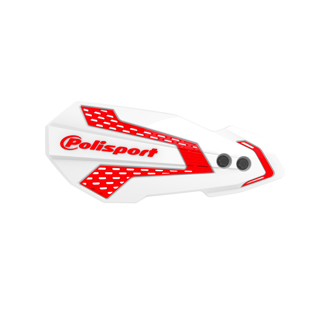 POLISPORT MX FLOW HANDGUARDS WHITE/RED