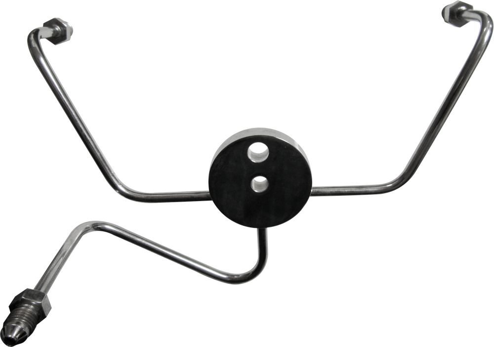 GOODRIDGE FRONT BRAKE SPIDER WIDEGLIDE CHROME -3AN FITTINGS