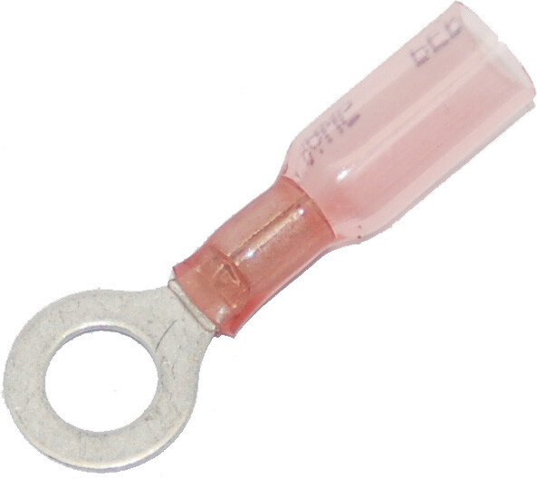 NAMZ CUSTOM CYCLE RING TERMINAL HEAT SEALABLE .25" 22-18 25-PK