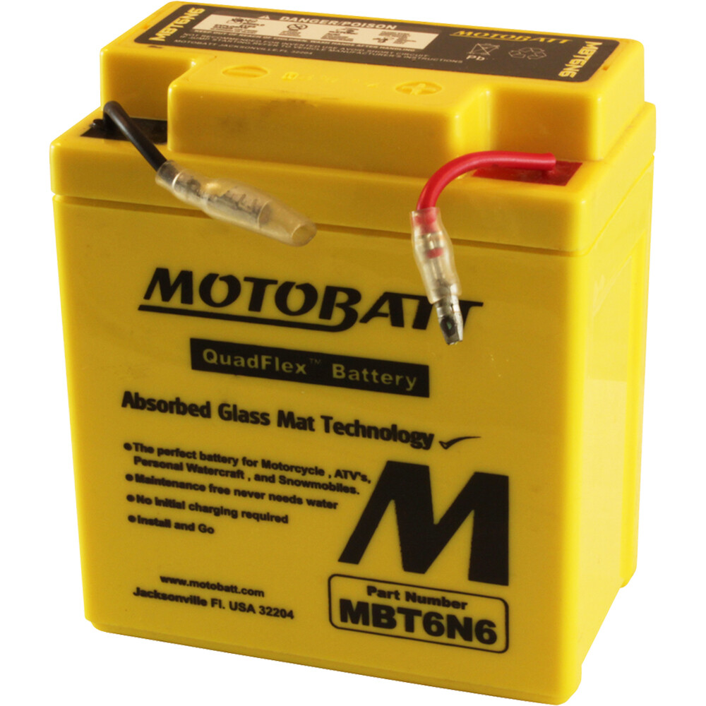 MOTOBATT BATTERY MBT6N6 SEALED FACTORY ACTIVATED