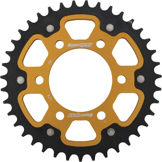 REAR STEALTH SPROCKET ALU/STL 39T-520 GLD KAW/POL