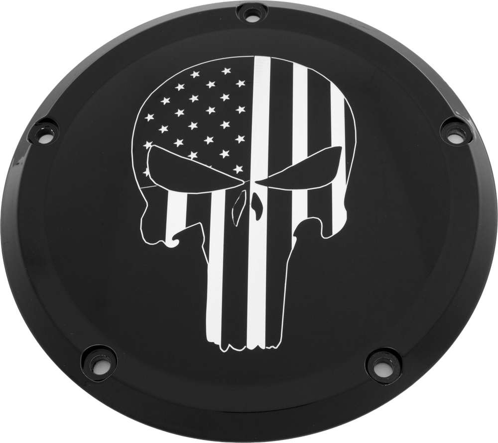 6   M8 SOFTAIL DERBY COVER PUNISHER BLACK