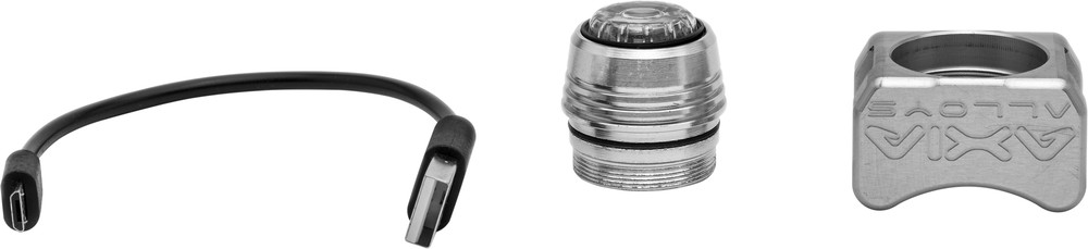 AXIA LED RECHARGEABLE DOME LIGHT SILVER
