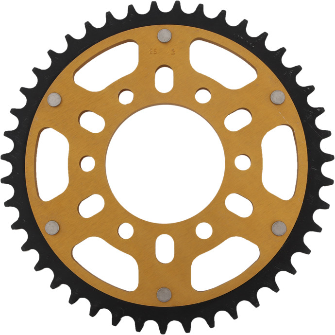 SUPERSPROX REAR STEALTH SPROCKET ALU/STL 43T-530 GLD KAW