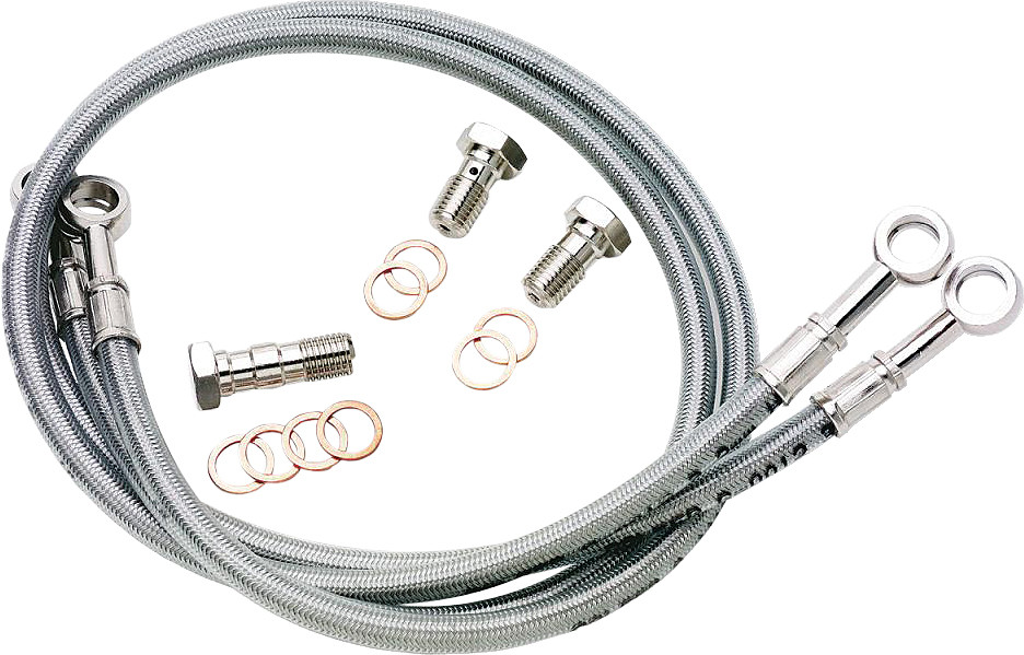 GALFER BRAKE LINE FRONT SILVER HONDA