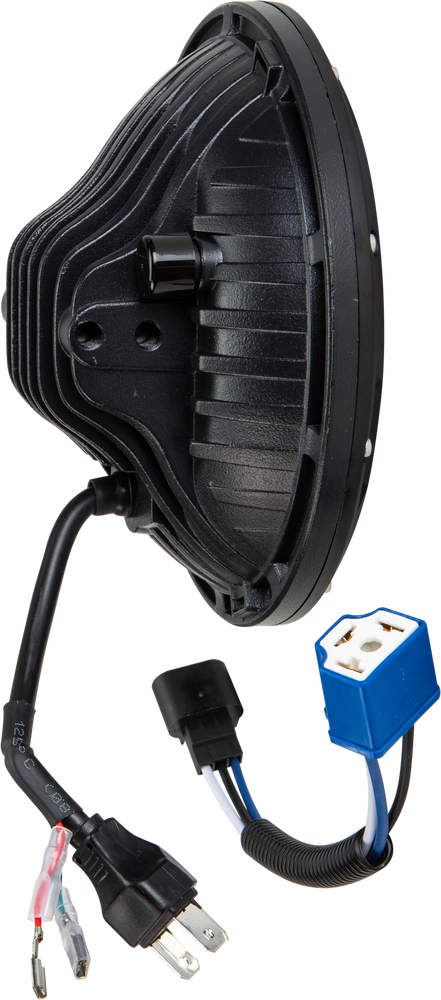 HARDDRIVE LED HEADLIGHT 7" 130W BLACK 10,000/5000 LUMENS