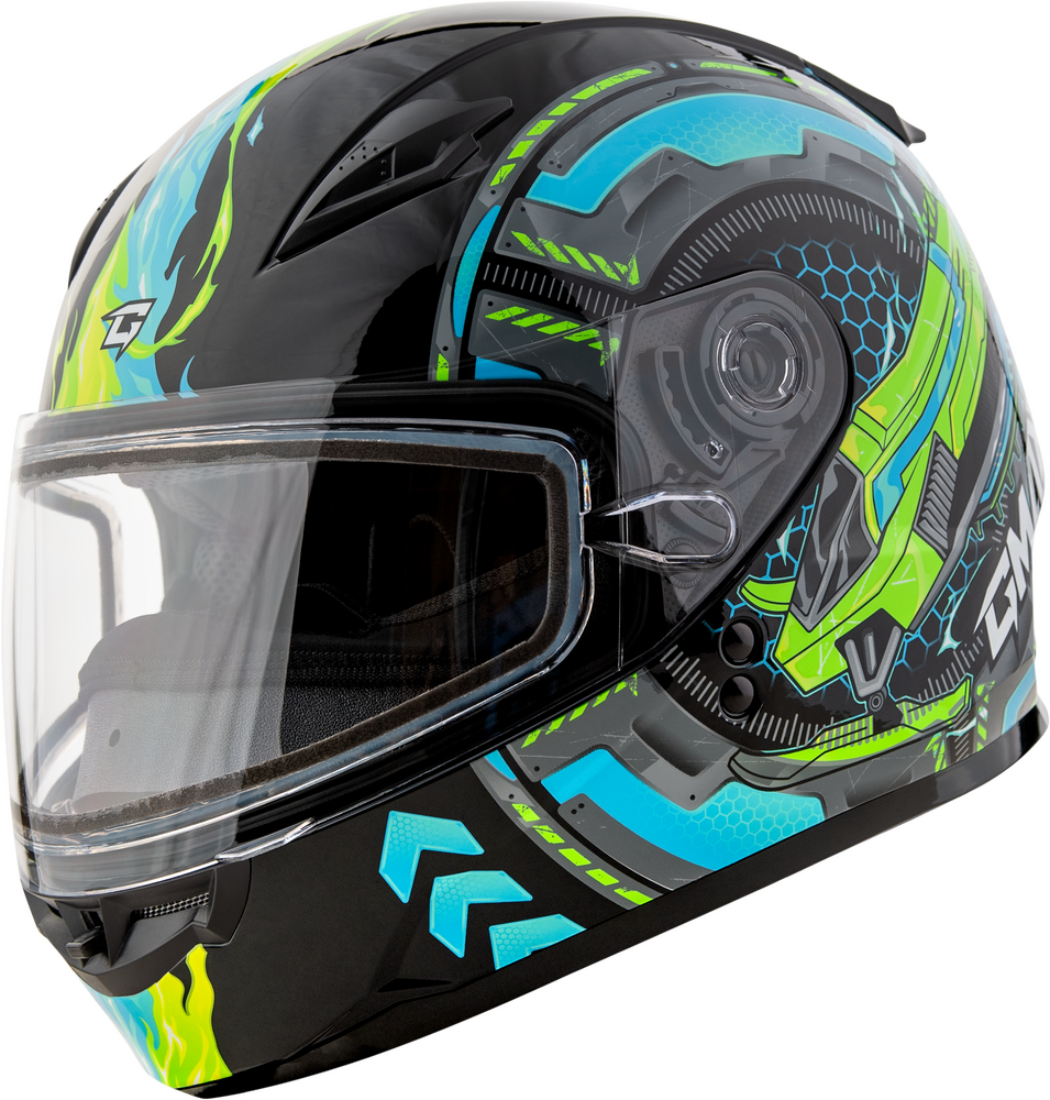 Gmax GM-49Y Charge Snow Helmet (2026) — Black/Blue/Green