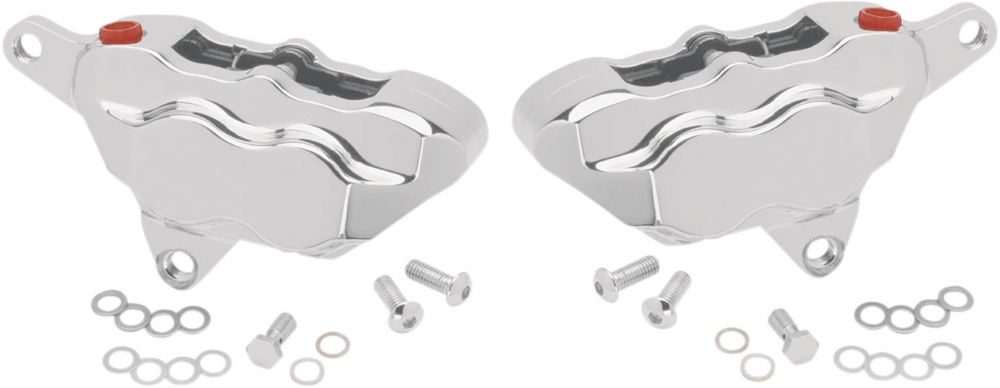 4 PIST FRONT DUAL CALIPER KIT CHROME 84-99 W/ 11.5" ROTOR