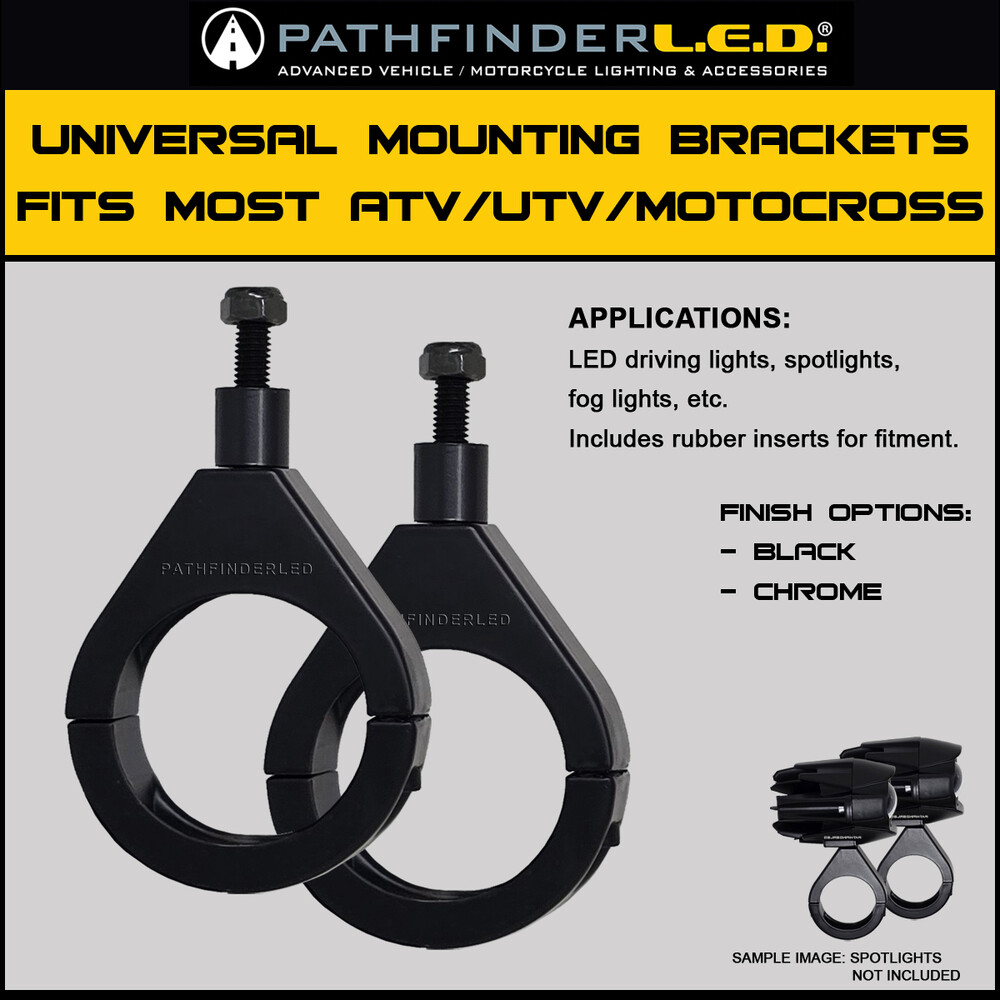 Pathfinder Light Mounting Bracket 49mm Black Pair