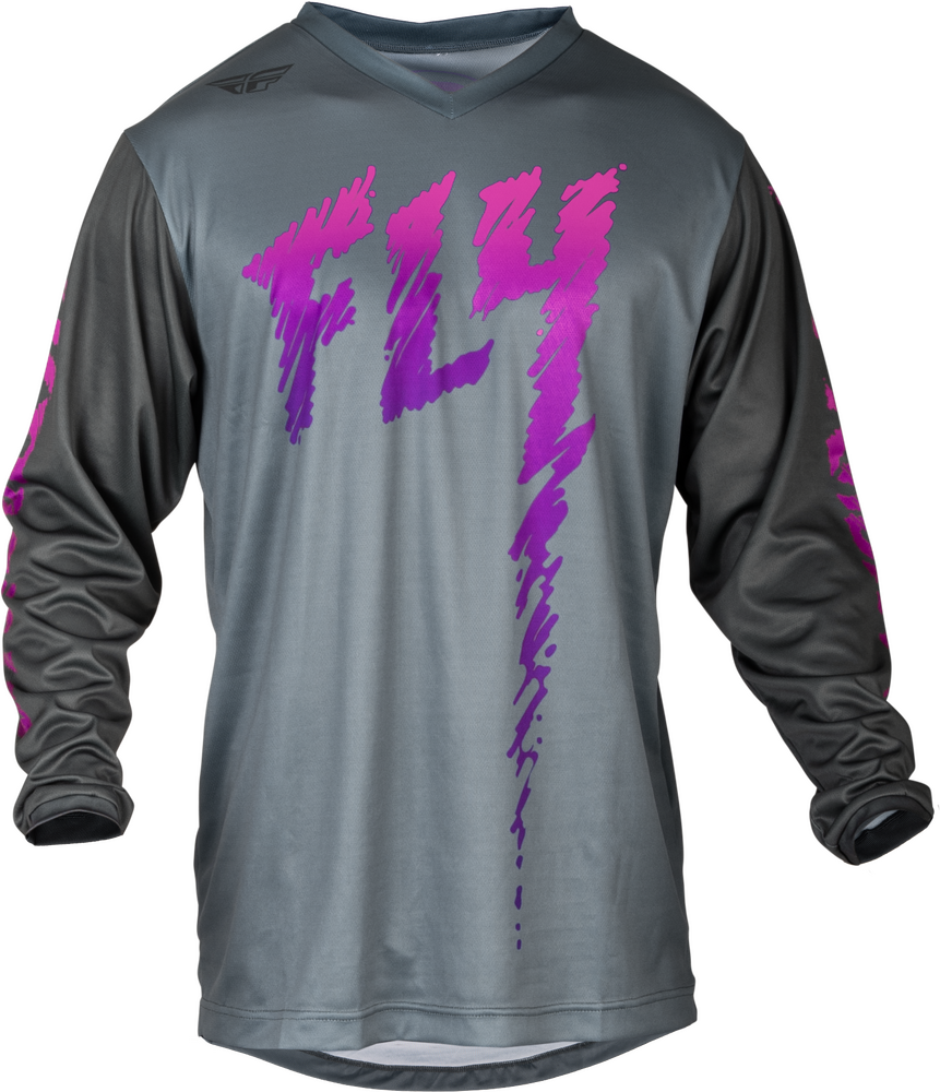 Fly Racing F-16 Jersey — Grey/Charcoal/Pink
