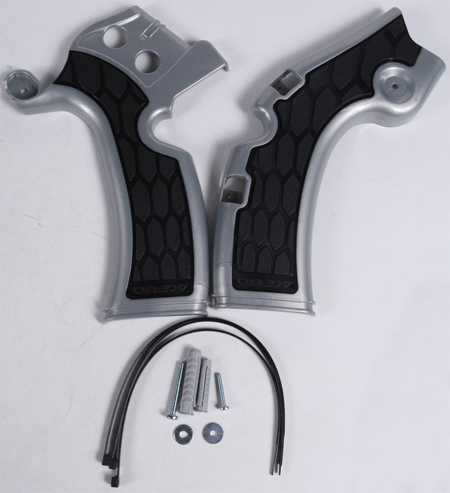 ACERBIS X-GRIP FRAME GUARD SILVER/BLACK
