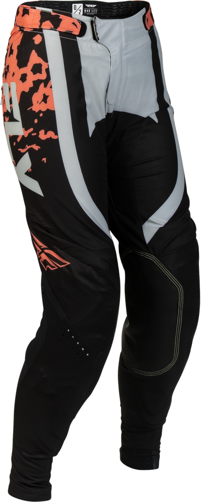 Fly Racing Women's Lite Flake Pants (2027) — Black/Light Grey/Coral
