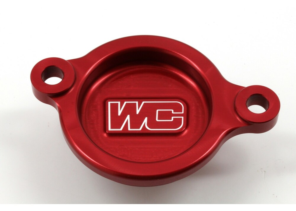 Works Oil Filter Cover Red Hon