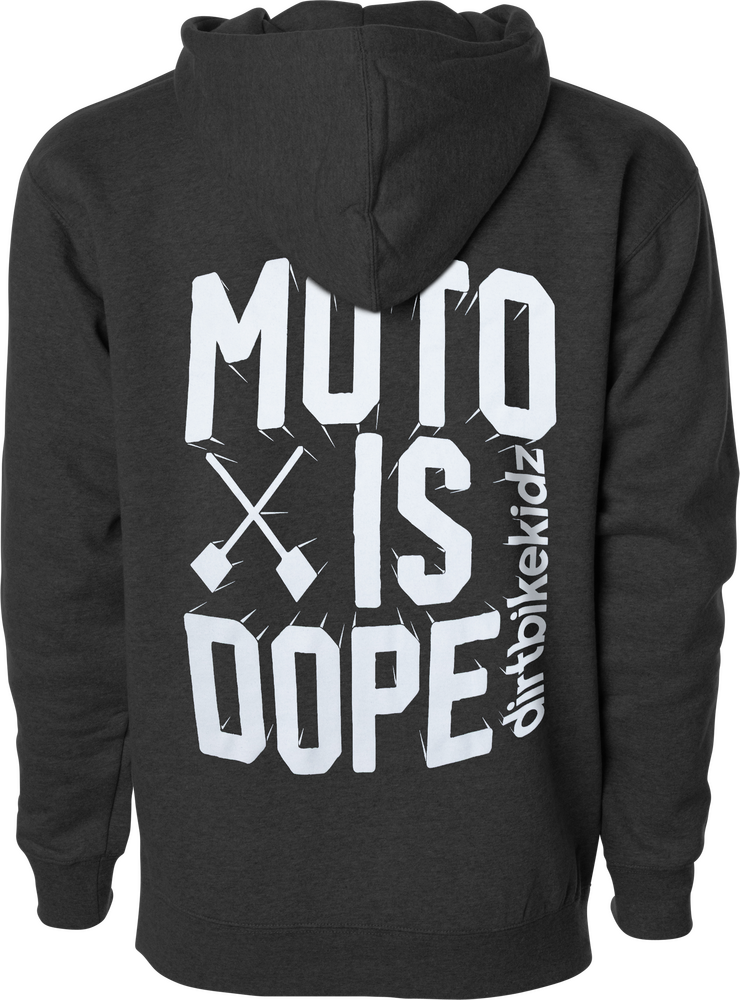 Dbk Moto Is Dope Youth Hoodie Charcoal Heather Ym