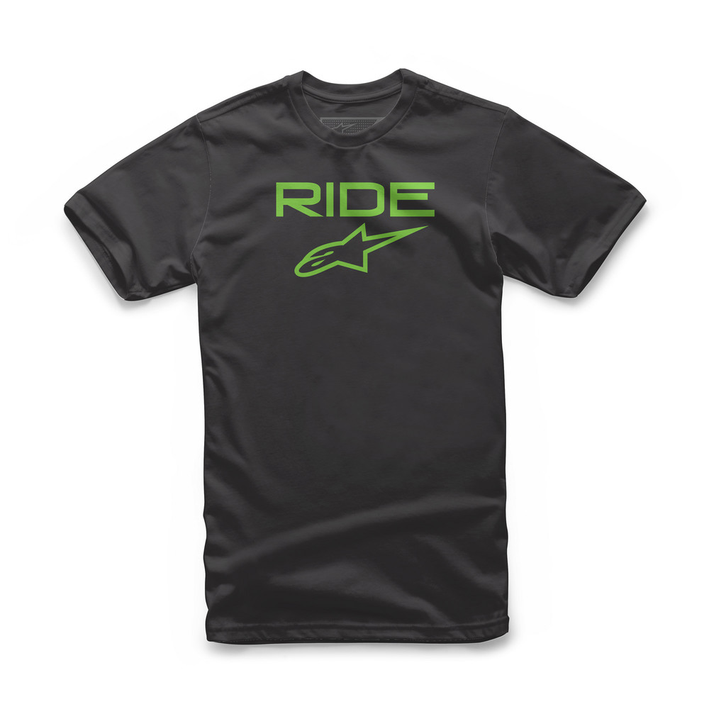 RIDE 2.0 TEE BLACK/GREEN 2X