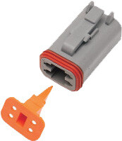 NAMZ CUSTOM CYCLE 4-WIRE GREY DEUTSCH PLUG & WDGLCK HD# 72134-94GY