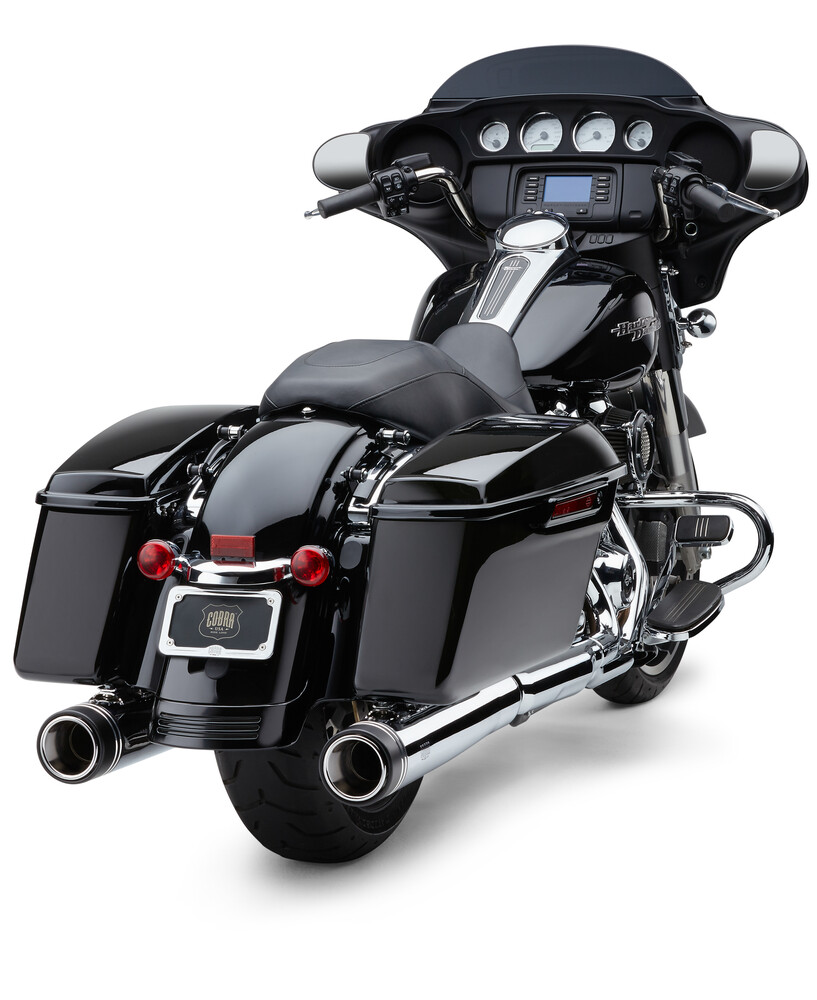 COBRA 4.5" GROOVE TIP SLIP-ON CHROME FLH/FLT 17-22