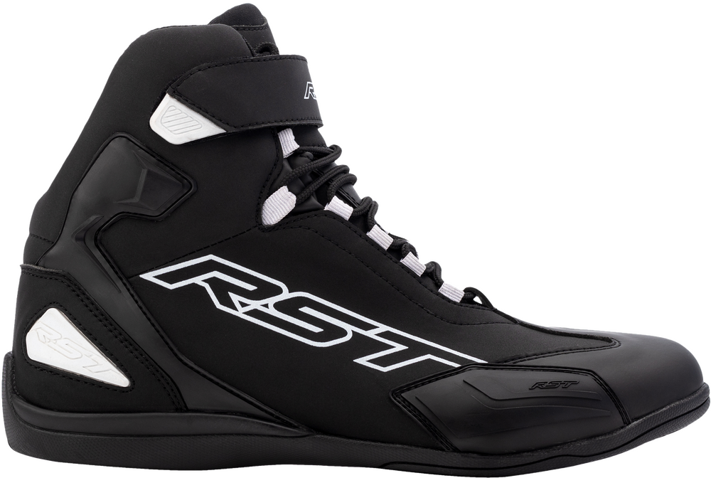 RST SABRE MOTO SHOE CE BOOT BLACK / BLACK / WHITE  SZ 12