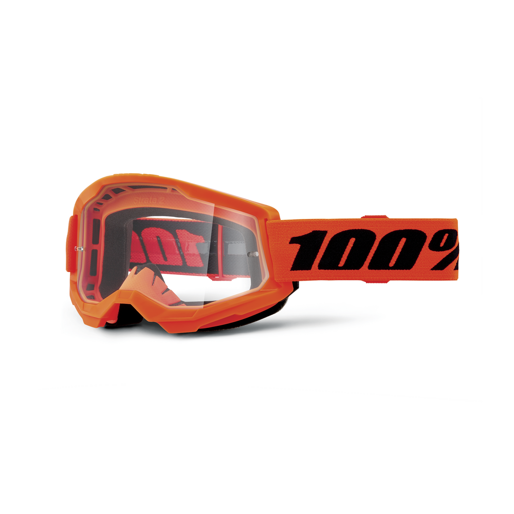 100% Strata 2 Goggles — Neon Orange