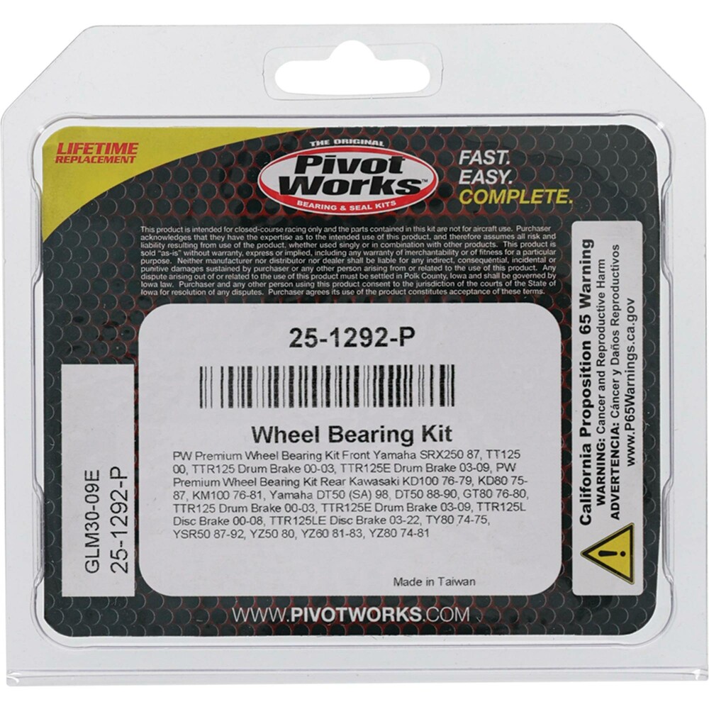 PIVOT WORKS WHEEL BEARING KIT PREMIUM