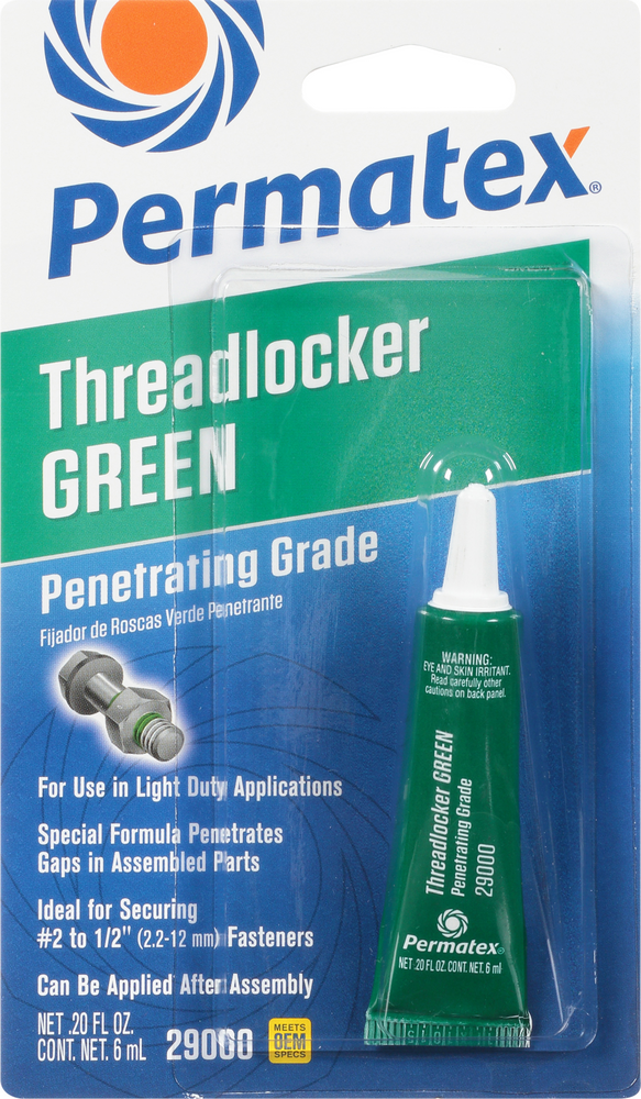 PERMATEX PENETRATING GRADE THREADLOCKER GREEN 6 ML