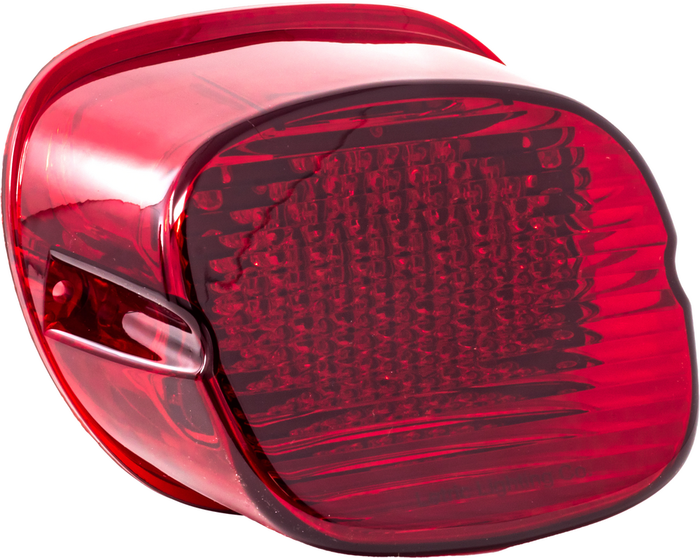 Letric Lighting Co. Deluxe Strobe Slantback LED Taillight w/ No Plate Window For Harley 1999-2025