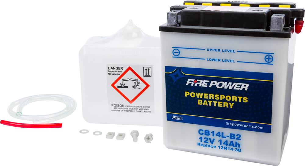 FIRE POWER BATTERY W/ACID CB14L-B2 12V HEAVY DUTY