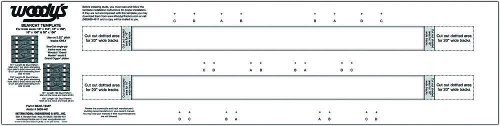 STUDDING TEMPLATE BEARCAT