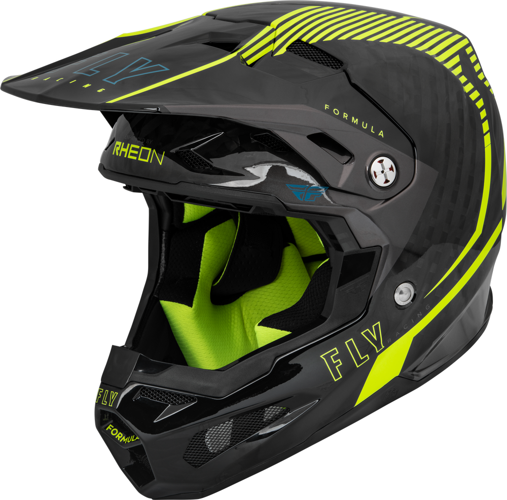 YOUTH FORMULA CARBON TRACER HELMET HI-VIS/BLACK YL